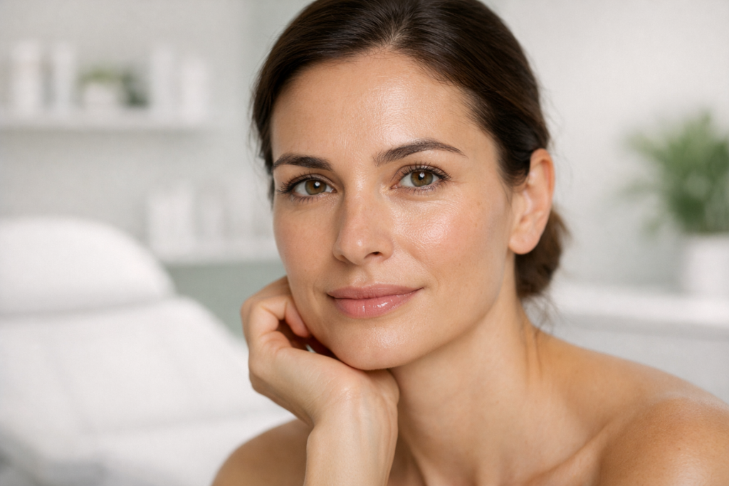 Natural Botox results showing smooth forehead and refined skin at Bala Med Spa Bel Air MD