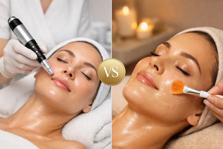 Microneedling vs chemical peels treatment comparison in Bel Air MD