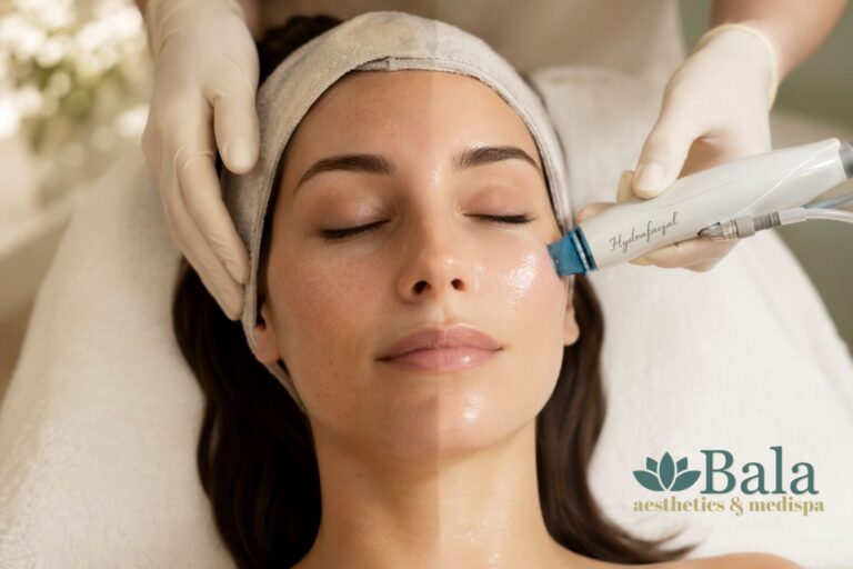Hydrafacial treatment in Bel Air MD at Bala Med Spa for glowing hydrated skin with instant results