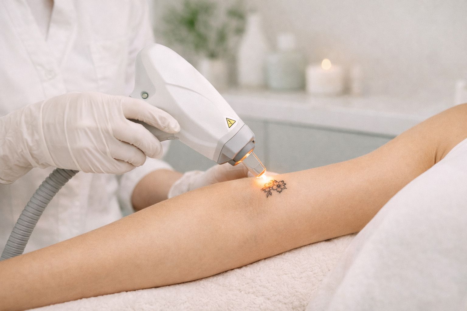 Laser tattoo removal treatment at Bala Medispa using advanced laser technology to fade unwanted tattoos