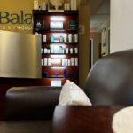 Luxury med spa interior in Bel Air MD at Bala Medi Spa showing reception area and skincare products display