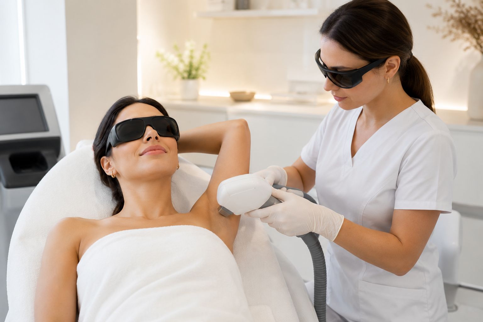 Laser hair removal summer maintenance treatment for smooth skin and long-term hair reduction