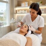 Licensed provider performing a professional Microneedling treatment during Bala MediSpa's Microneedling Special in Bel Air, MD.