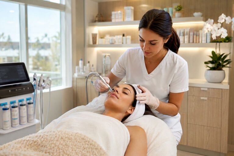 Licensed provider performing a professional Microneedling treatment during Bala MediSpa's Microneedling Special in Bel Air, MD.