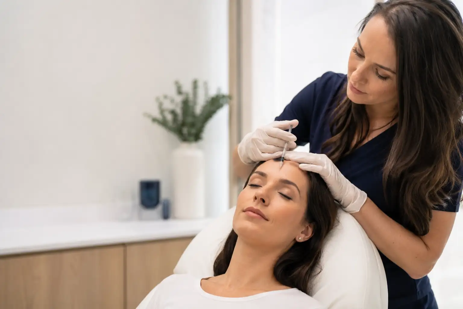 Dysport treatment for facial wrinkles at a medical spa in Bel Air, MD