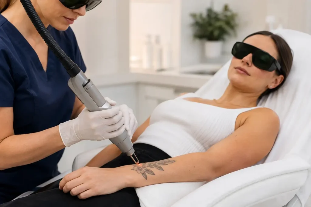 Laser tattoo removal treatment at a medical spa in Bel Air, MD