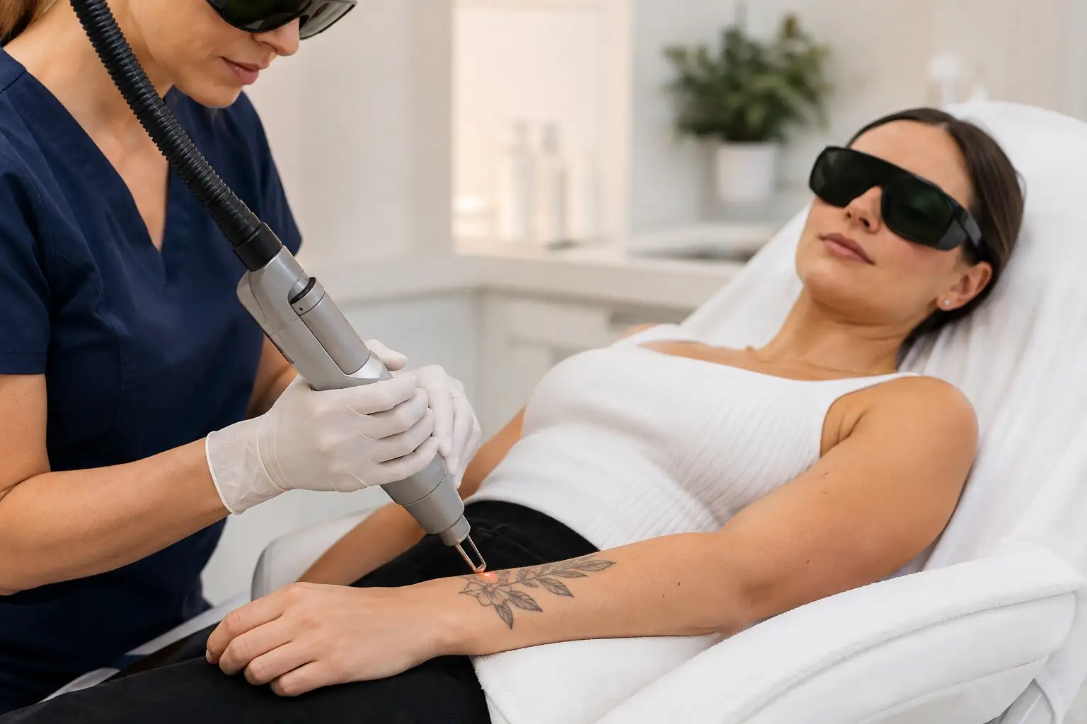 Laser tattoo removal treatment at a medical spa in Bel Air, MD