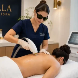 Laser hair removal full back treatment at Bala MediSpa in Bel Air, MD