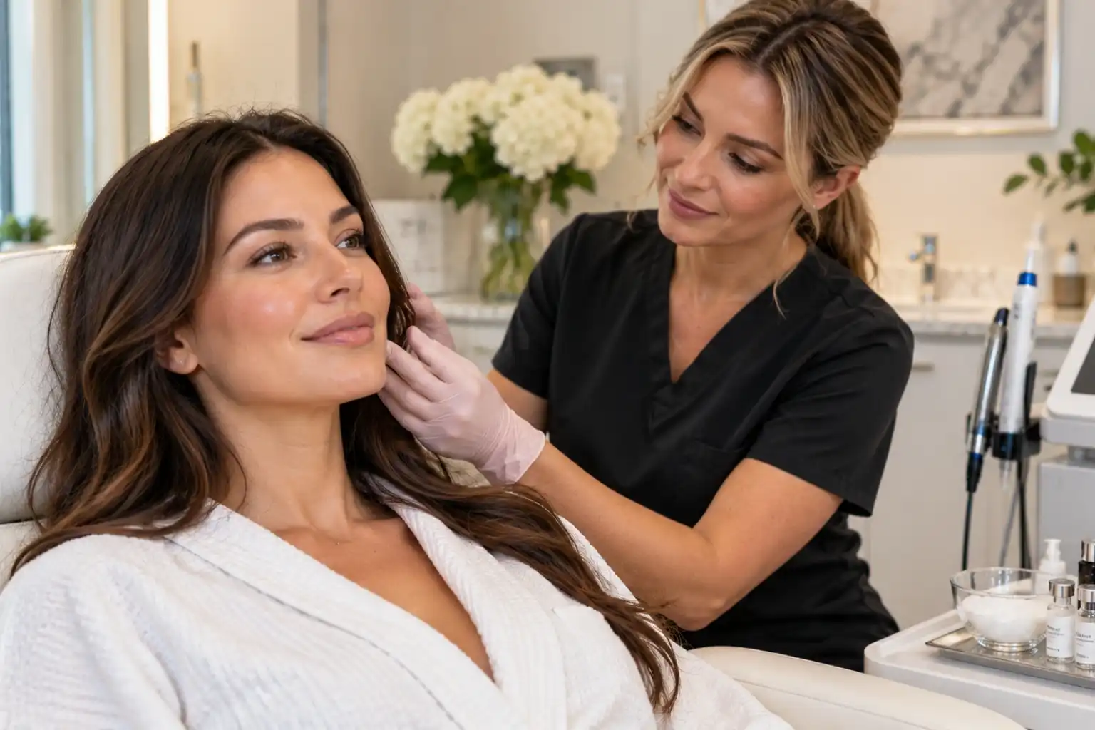 Microneedling with PDRN consultation for healthy-looking skin at Bala Medi Spa in Bel Air, MD