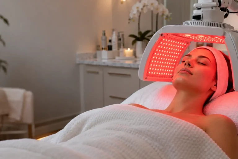 Red light therapy treatment for skin rejuvenation at Bala Medi Spa in Bel Air MD