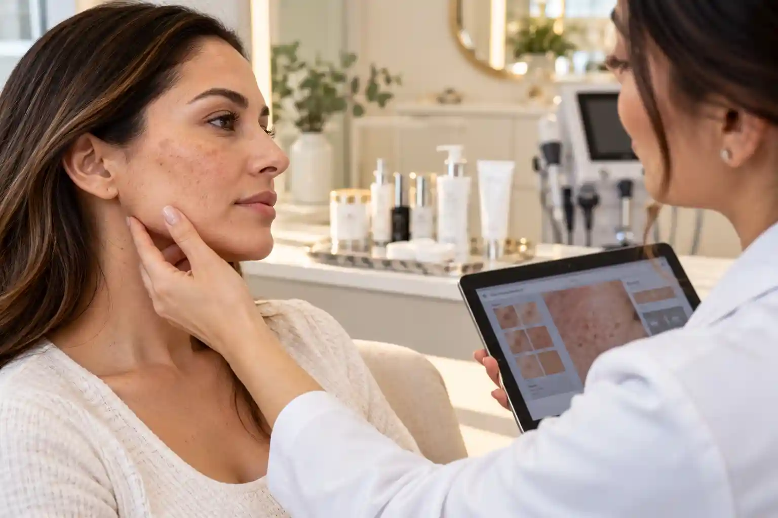 Skin pigmentation consultation for facial dark spots at a Bel Air, MD med spa