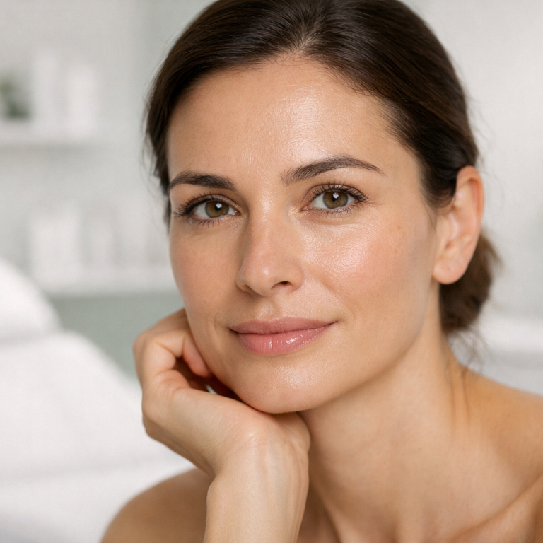 Natural Botox results showing smooth forehead and refined skin at Bala Med Spa Bel Air MD