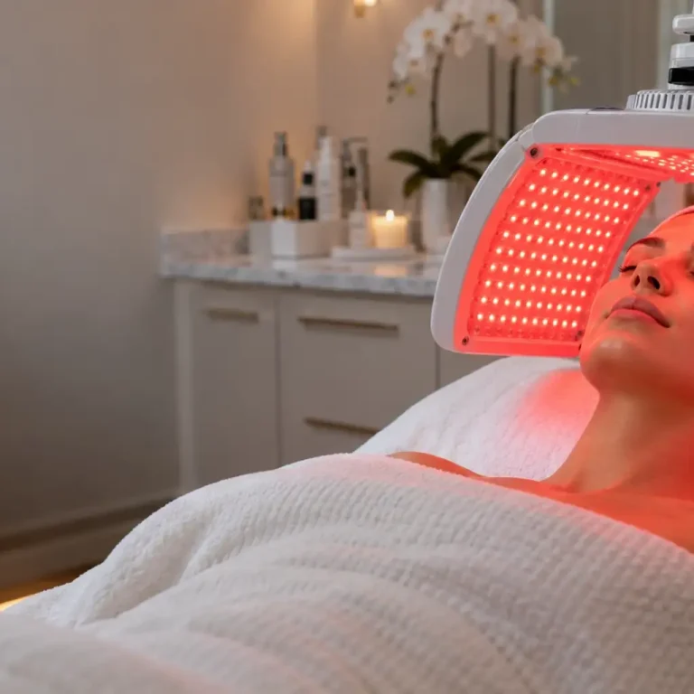 Red light therapy treatment for skin rejuvenation at Bala Medi Spa in Bel Air MD