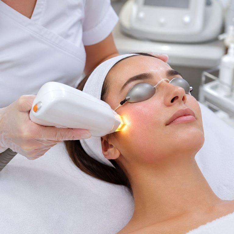 Dye VL IPL treatment for pigmentation and redness using light therapy device for clearer and even skin tone