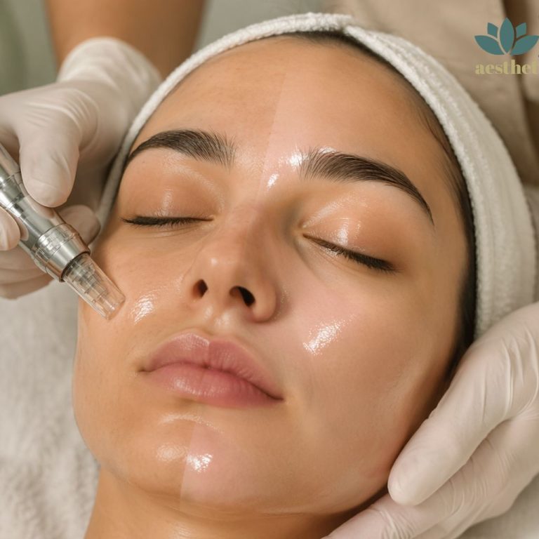 Microneedling with PDRN treatment in Bel Air MD at Bala Med Spa for skin repair and glowing healthy skin