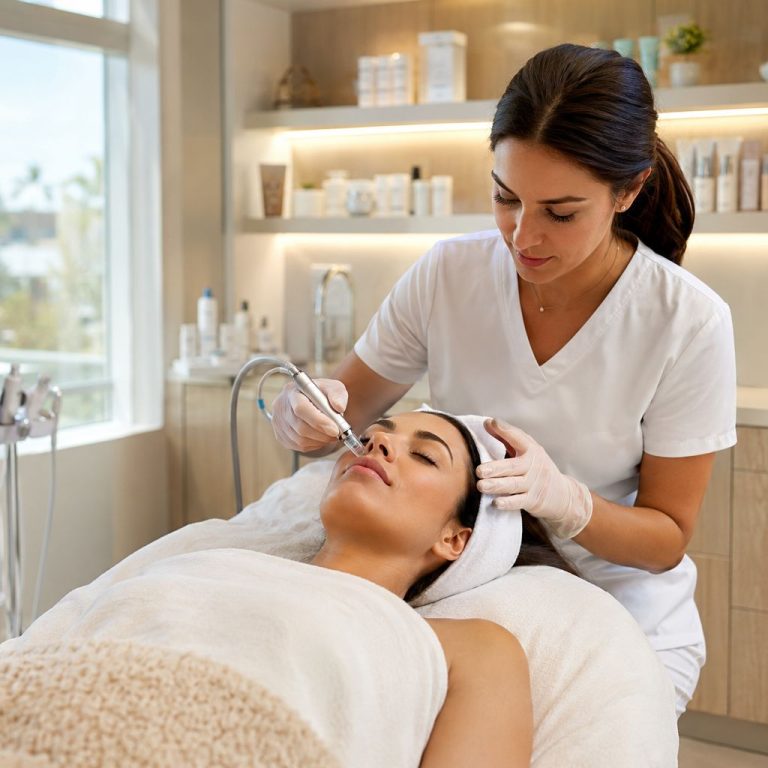 Licensed provider performing a professional Microneedling treatment during Bala MediSpa's Microneedling Special in Bel Air, MD.